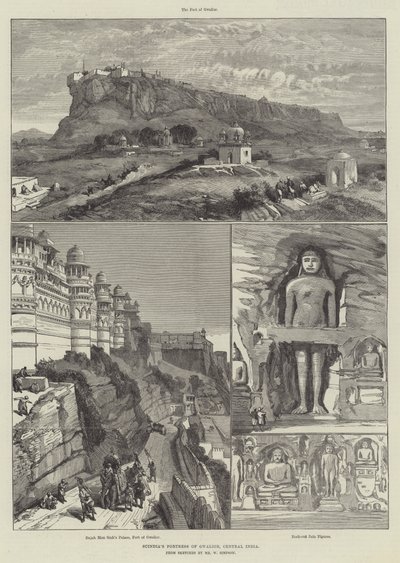 Fortaleza de Scindia en Gwalior, India Central de William Crimea Simpson
